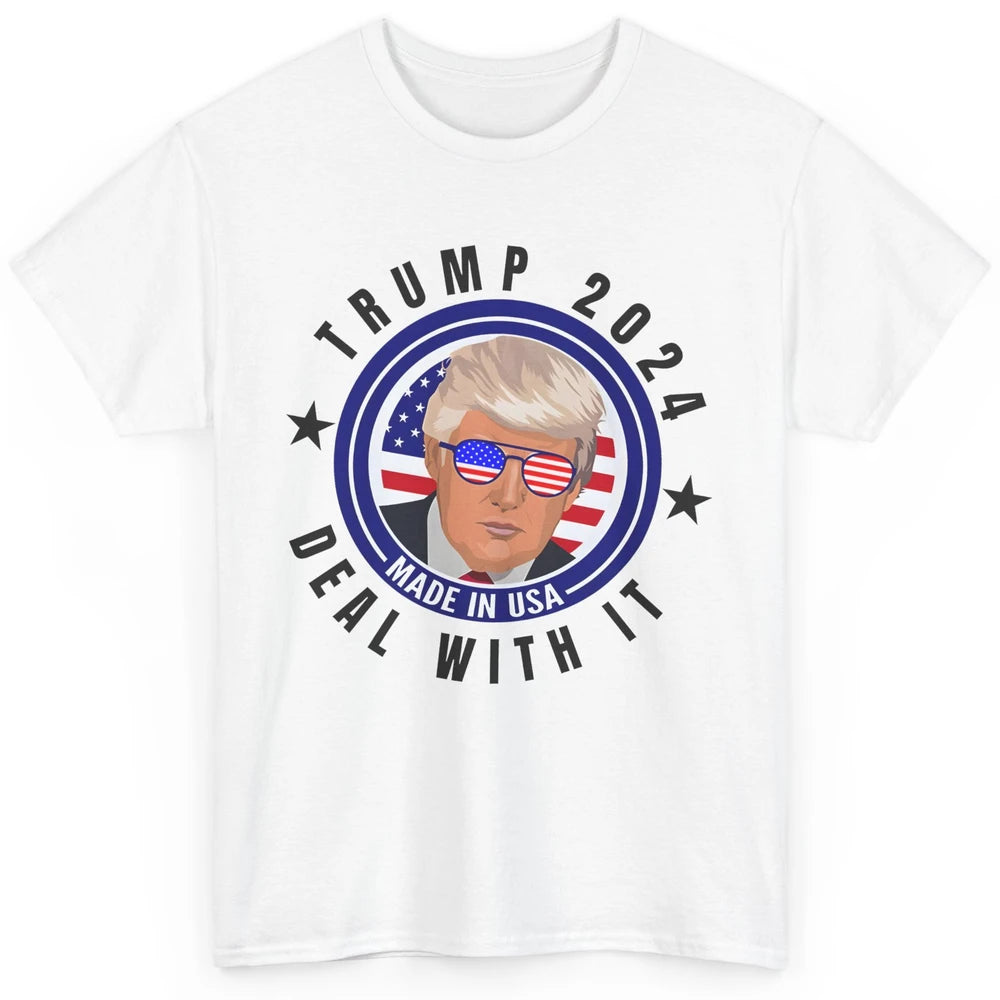 Vote Trump 2024 Deal With It Funny Republican Pro America Classic Unisex T-Shirt