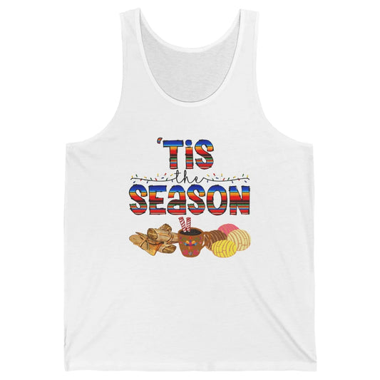 Tis The Season Mexican Christmas Concha Tamale Sweet Bread Unisex Jersey Tank