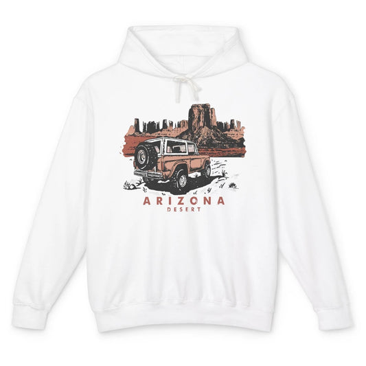 Retro Arizona Desert Truck Country Adventure Nature Lovers Unisex Lightweight Hoodie