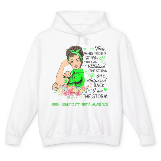 Non-Hodgkin Lymphoma Cancer Warrior The Storm Green Women Unisex Lightweight Hoodie