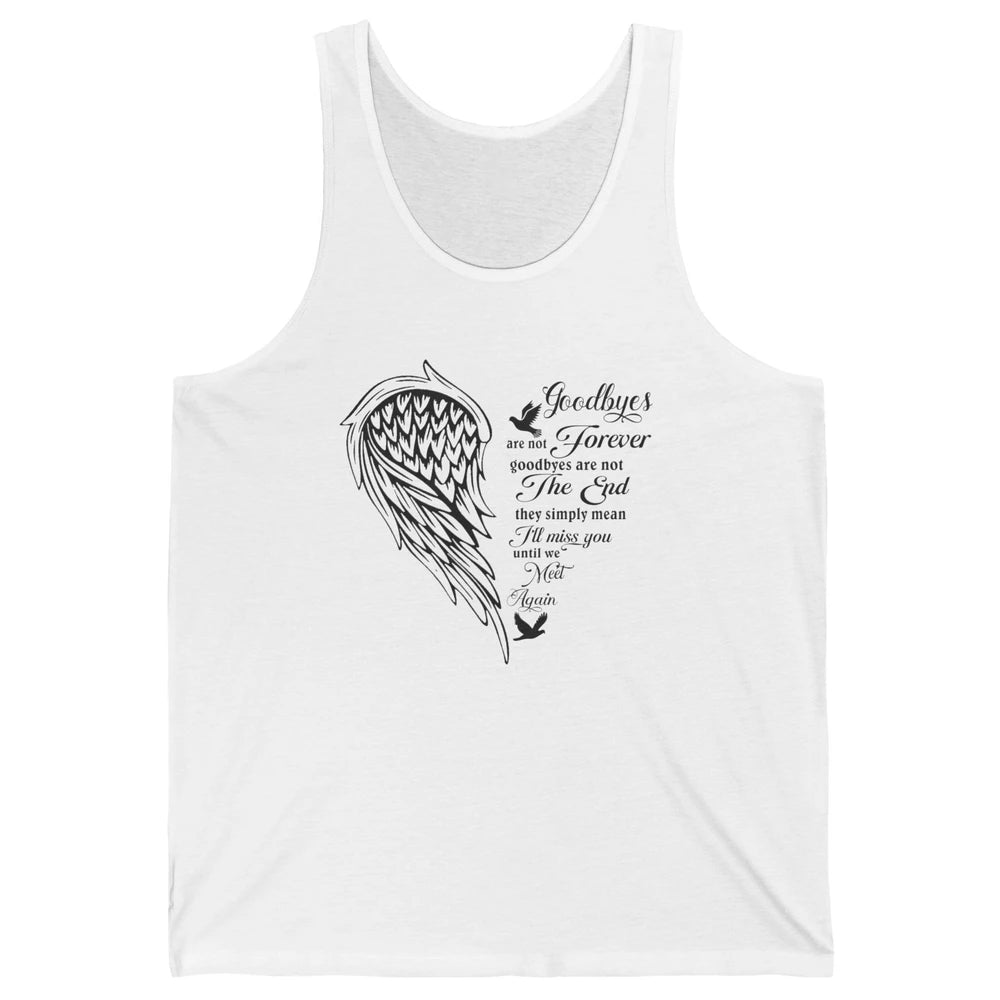 Angel Wing Cardinals Goodbyes Are Not The End Heaven Angel Unisex Jersey Tank