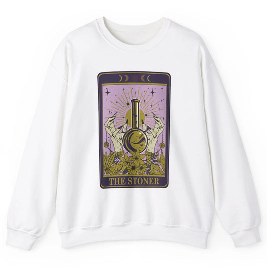 Vintage Witch The Stoner Tarot Card Weed Cannabis Marijuana Unisex Crewneck Sweatshirt