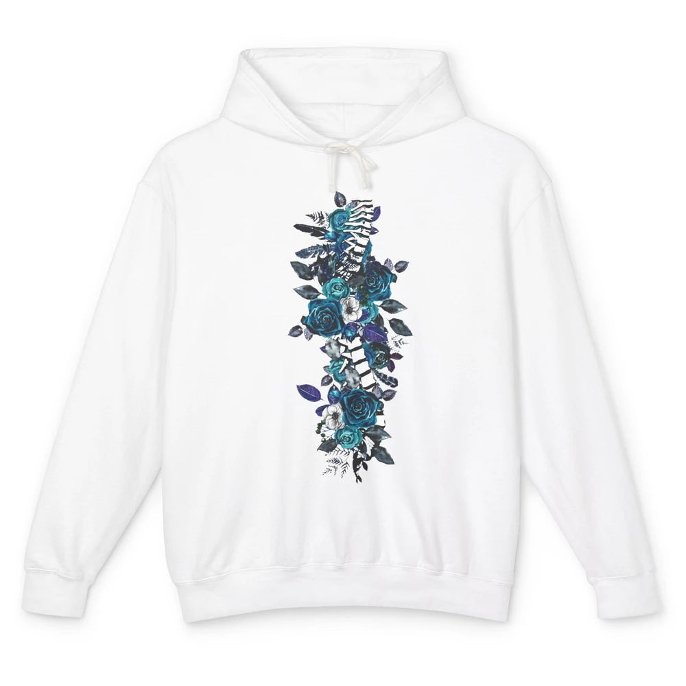 Floral Spine Anatomy Botanical Spine Ankylosing Spondylitis Unisex Lightweight Hoodie