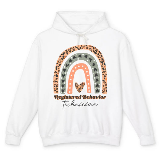 Boho Rainbow Registered Behavior Tech RBT Behavior Therapist Unisex Lightweight Hoodie