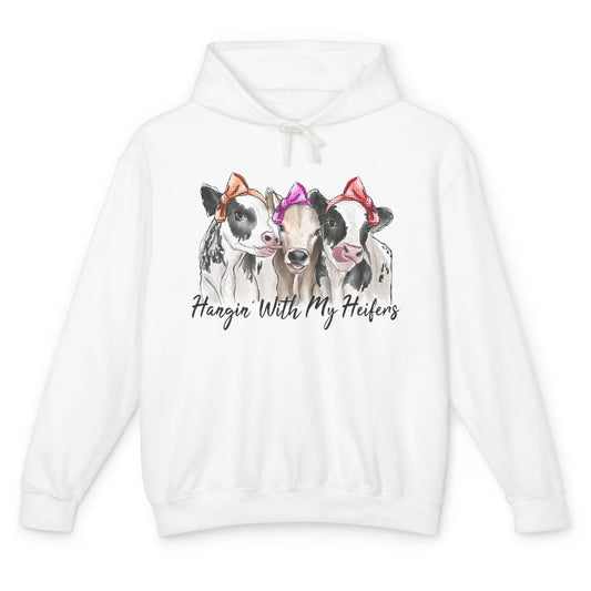 Daisy Cow Heifer Hanging With My Heifer Cow Castle Farmers Unisex Lightweight Hoodie