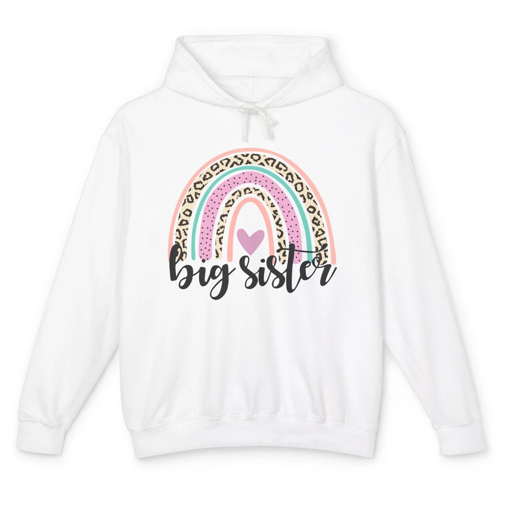 Cute Big Sister Rainbow Heart Big Sister Little Sister Gift Unisex Lightweight Hoodie