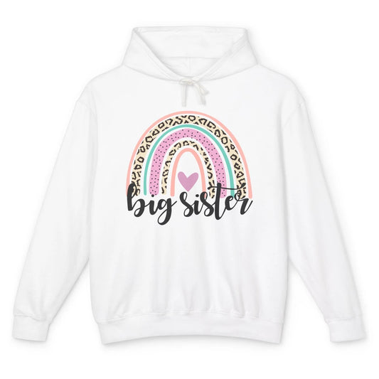 Cute Big Sister Rainbow Heart Big Sister Little Sister Gift Unisex Lightweight Hoodie