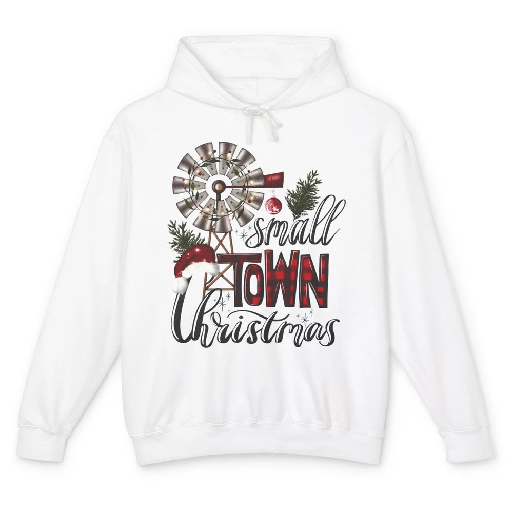 Retro Small Town Christmas Western Hometown Christmas Unisex Lightweight Hoodie