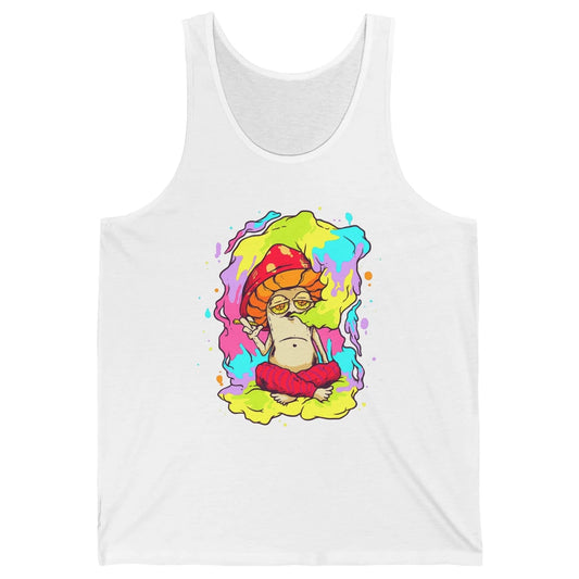 Stay Trippy Little Hippie Mushroom Cigarette Plant Retro 70s Unisex Jersey Tank