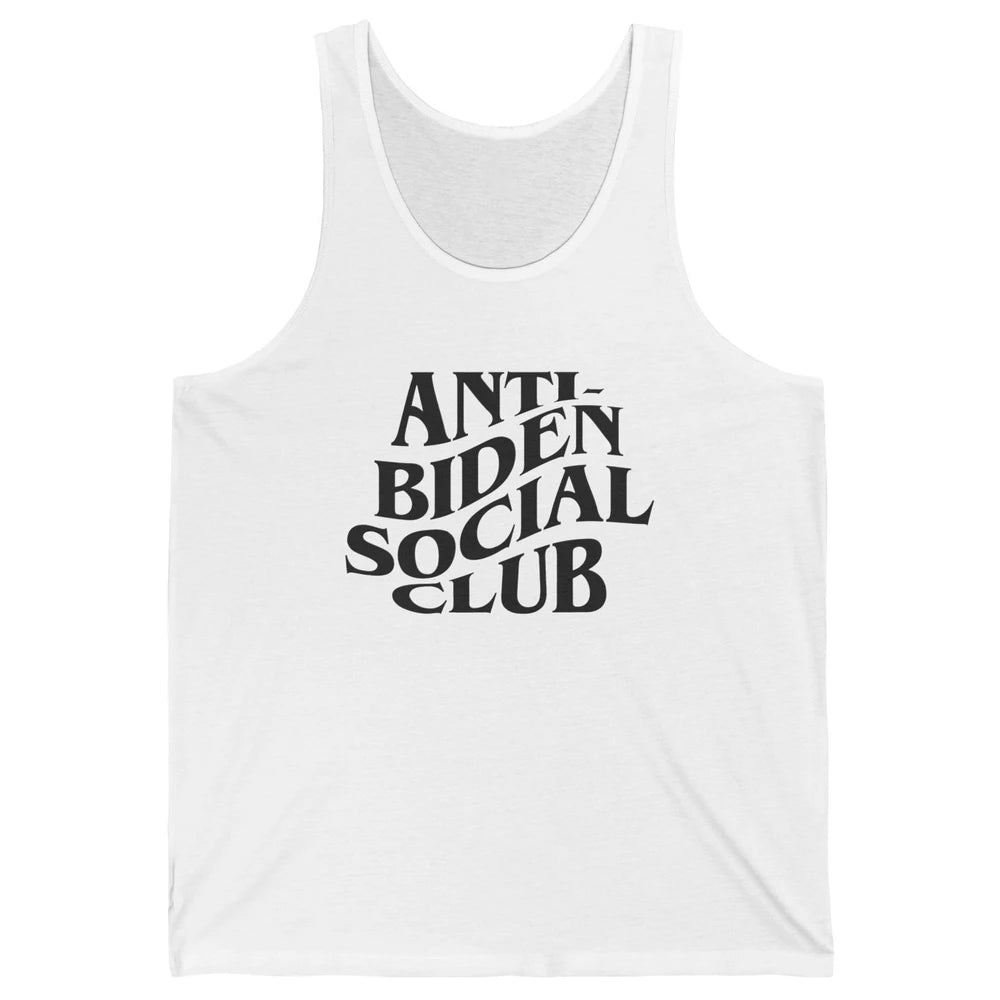 Anti Liberals Anti Biden Social Club Conservative US Flag Unisex Jersey Tank