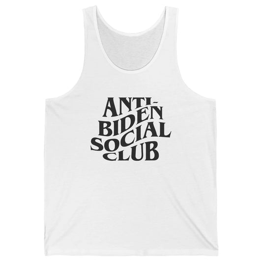 Anti Liberals Anti Biden Social Club Conservative US Flag Unisex Jersey Tank