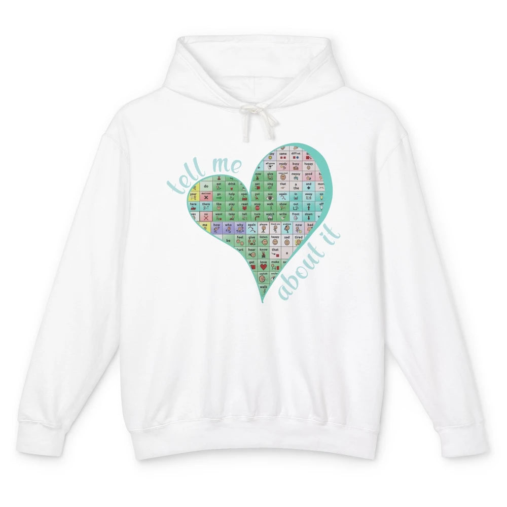 Sped Teacher Heart Your Words Matter Speech Therapy Unisex Lightweight Hoodie