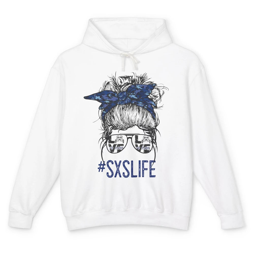 Messy Bun Hair SXS Life Side By Side Riders Girl Riding Gift Unisex Lightweight Hoodie