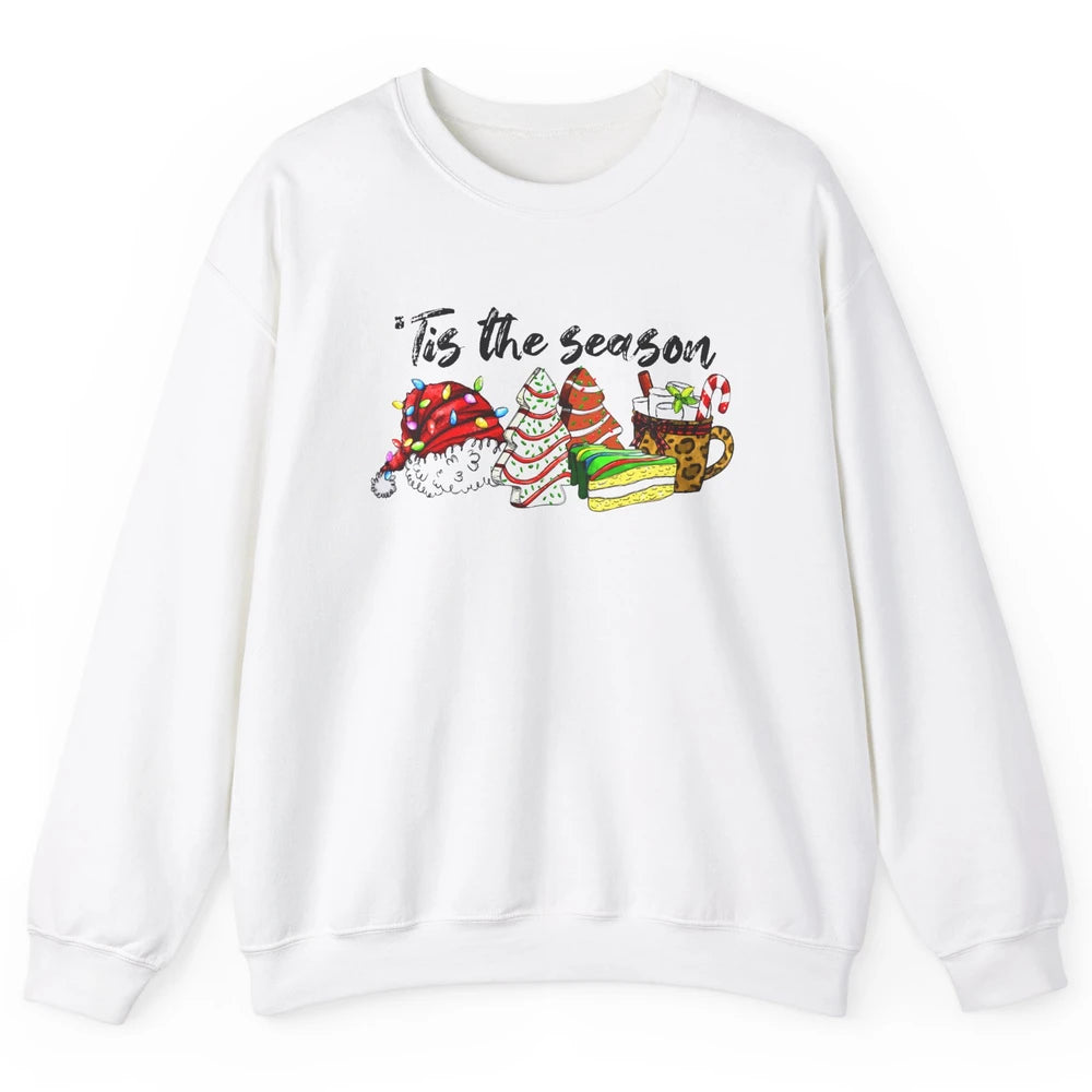 Funny Christmas Tree Tis The Season Cakes Parody Baking Gift Unisex Crewneck Sweatshirt