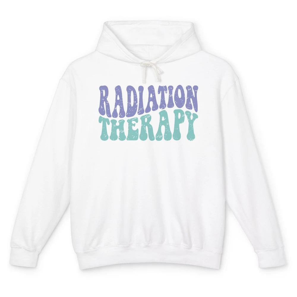 Groovy Radiation Therapy Caring Loving Radiation Therapist Unisex Lightweight Hoodie