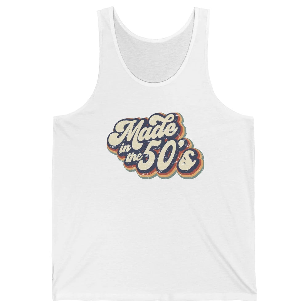 Retro Vintage Made In The 50's 1950s Born Birthday Day Gift Unisex Jersey Tank