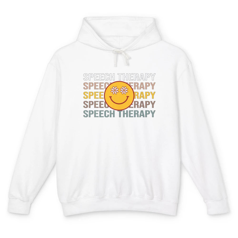 Speech Language Pathologist Smiling Face Sped Therapy Boho Unisex Lightweight Hoodie