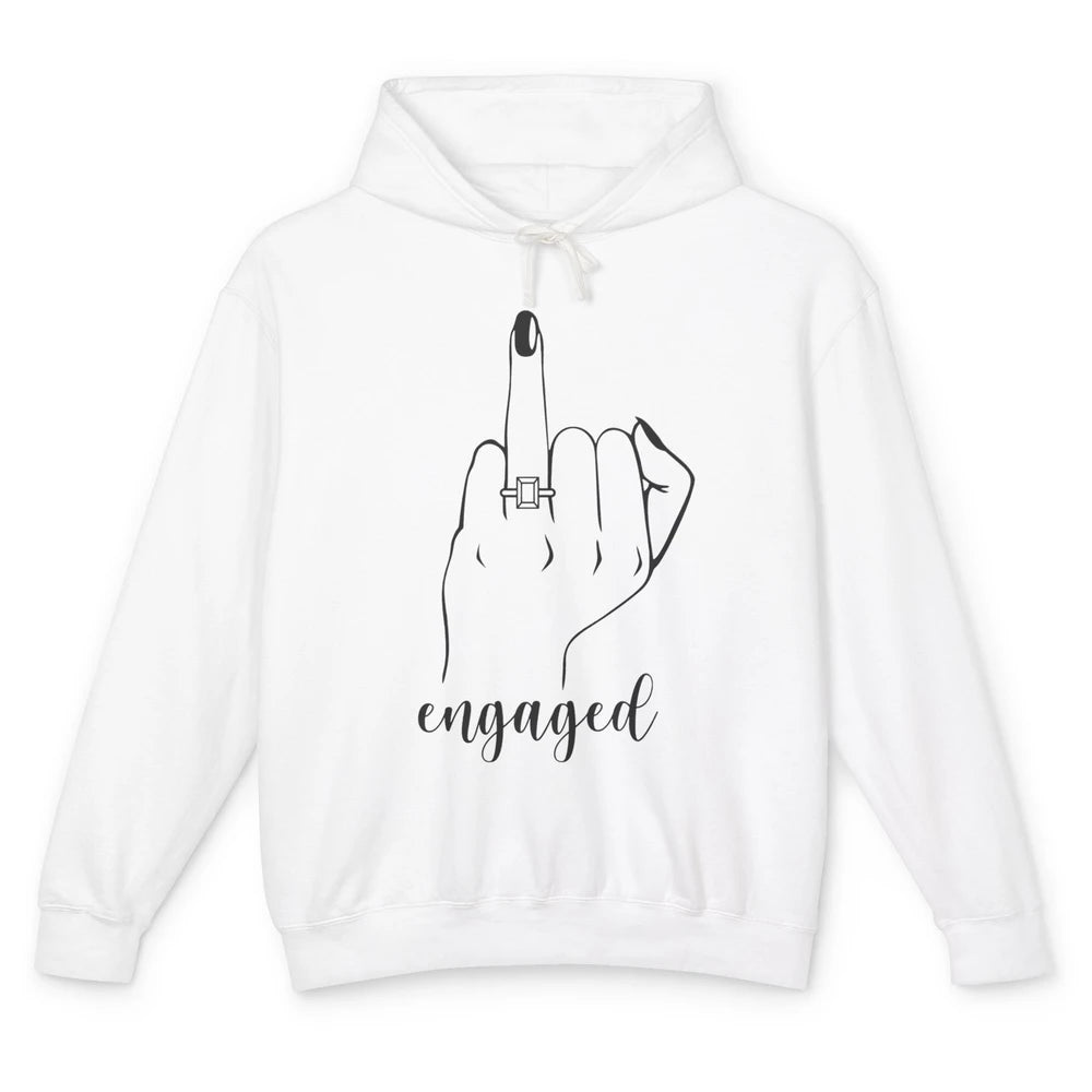 Engaged AF Bride To Be Wedding Ring Future Mrs. Bachelorette Unisex Lightweight Hoodie