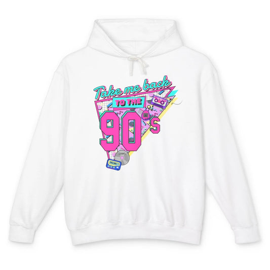 Retro 90s Take Me Back To The 1990s Cassette Made In The 90s Unisex Lightweight Hoodie