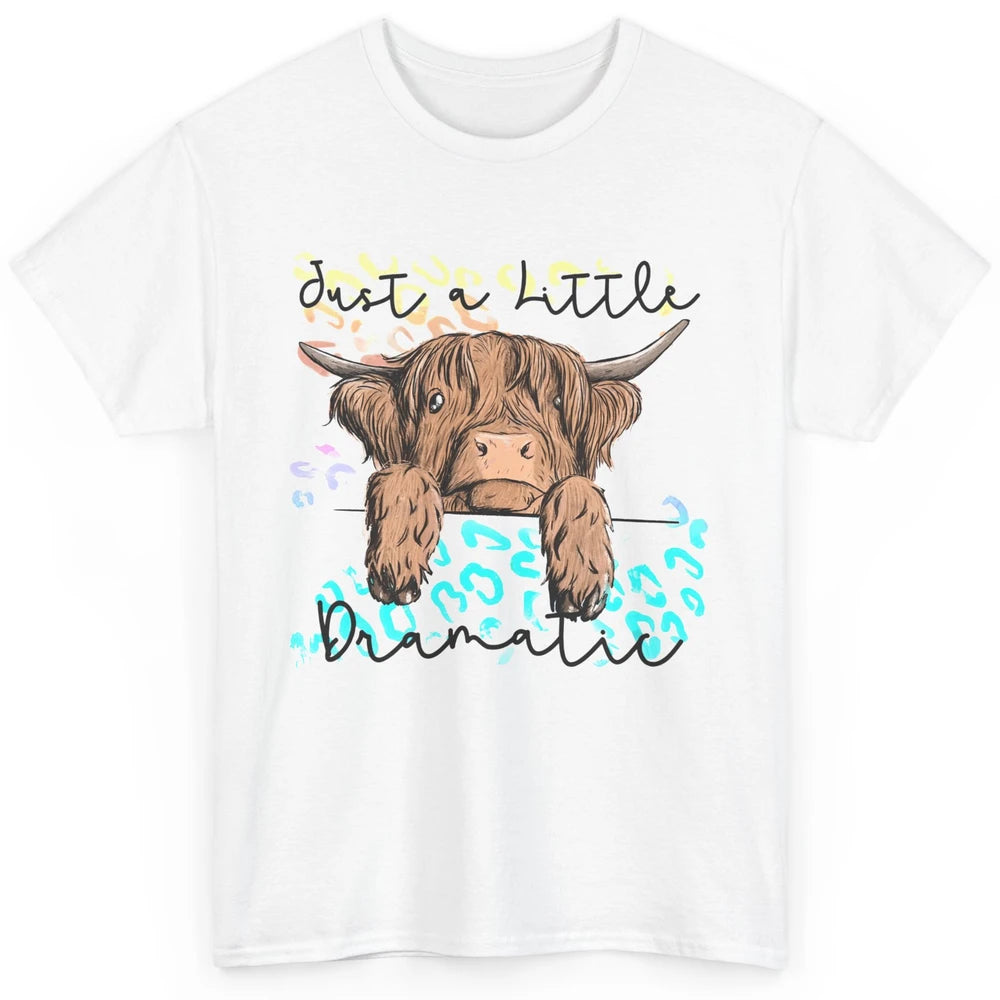 Funny Baby Highland Cow Just A Little Dramatic Western Cow Classic Unisex T-Shirt