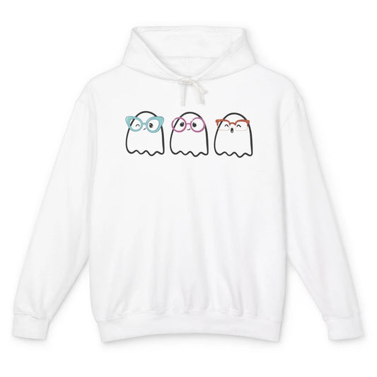 Cute Little Ghosts Glasses Optometrist Halloween Optician Unisex Lightweight Hoodie