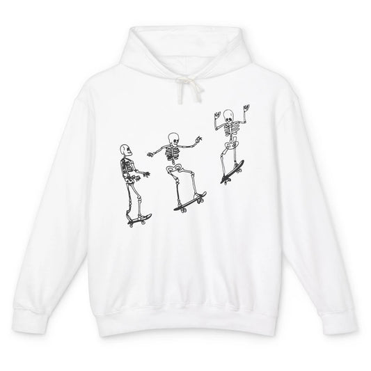 Skateboarding Funny Skeletons Skateboard Skater Gift Unisex Lightweight Hoodie