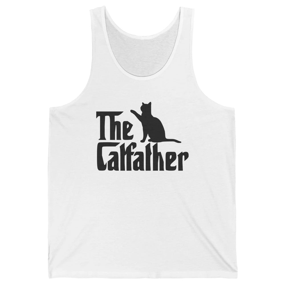 The Catfather Parody Funny Cat Lovers Cat Dad Fathers Day Unisex Jersey Tank