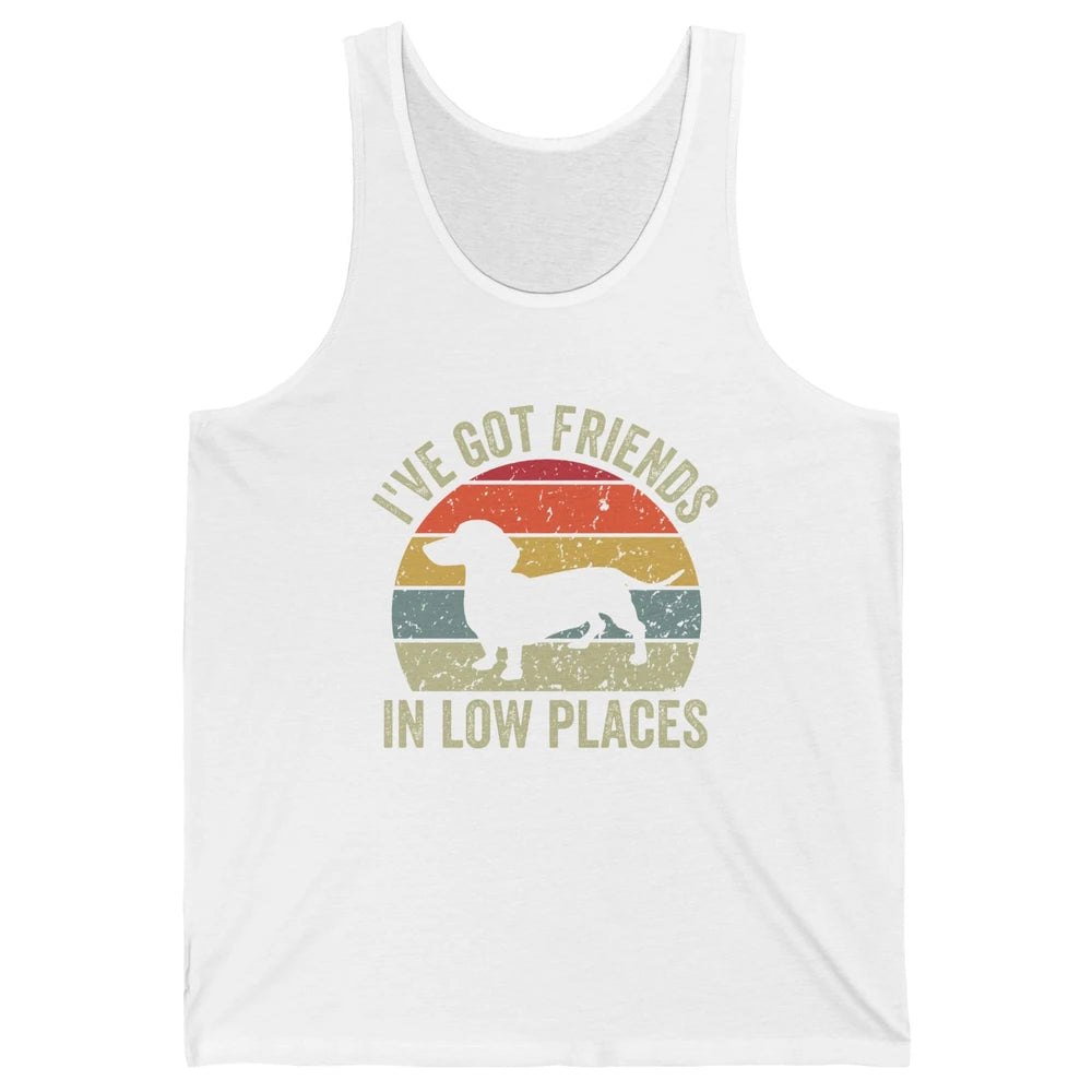 Vintage Dachshund I've Got Friends In Low Places Wiener Mom Unisex Jersey Tank