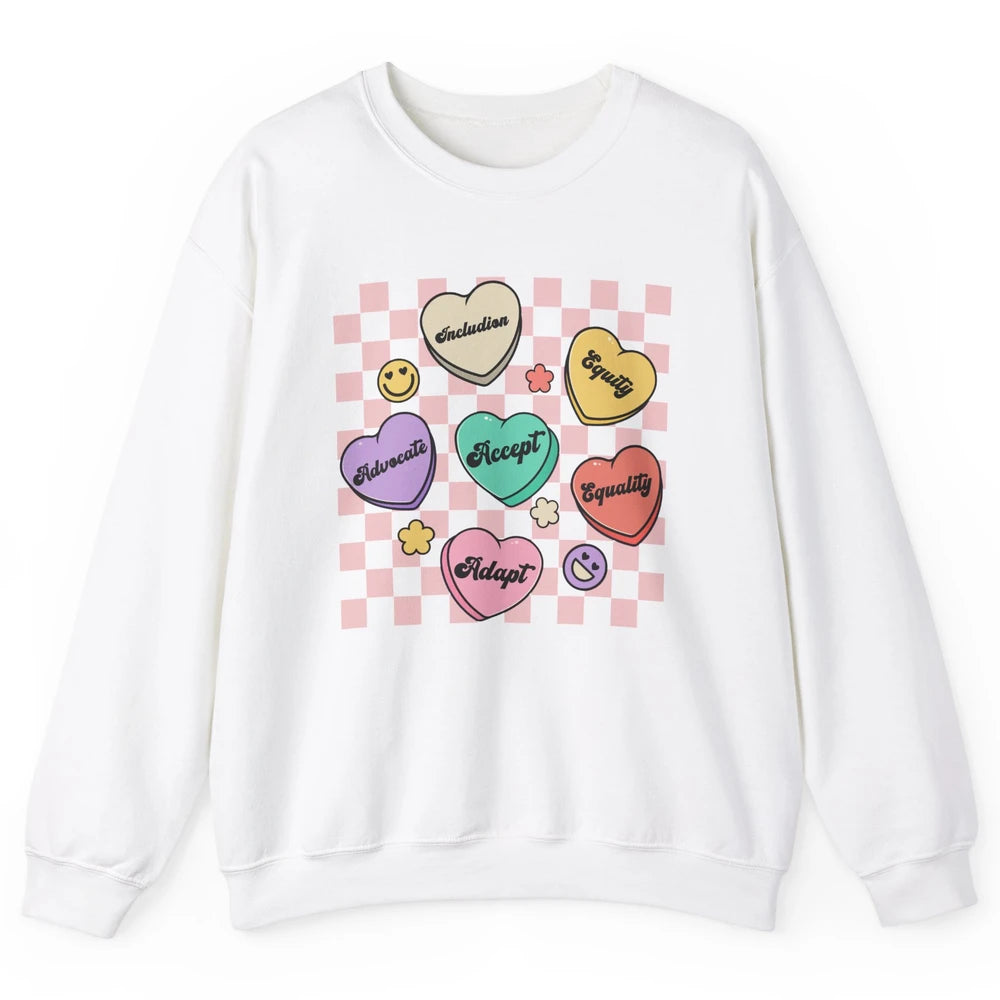 Special Education Sped Teacher Love Valentine Inclusion Unisex Crewneck Sweatshirt