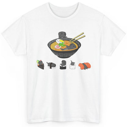 Black Labrador Sushi Ramen Bowl Japanese Kawaii Dog Mom Classic Unisex T-Shirt