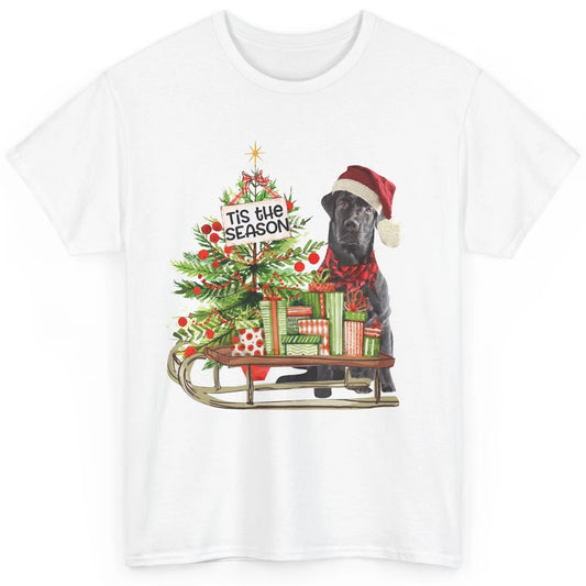 Black Labrador Christmas Tree Tis The Season Black Lab Mom Classic Unisex T-Shirt