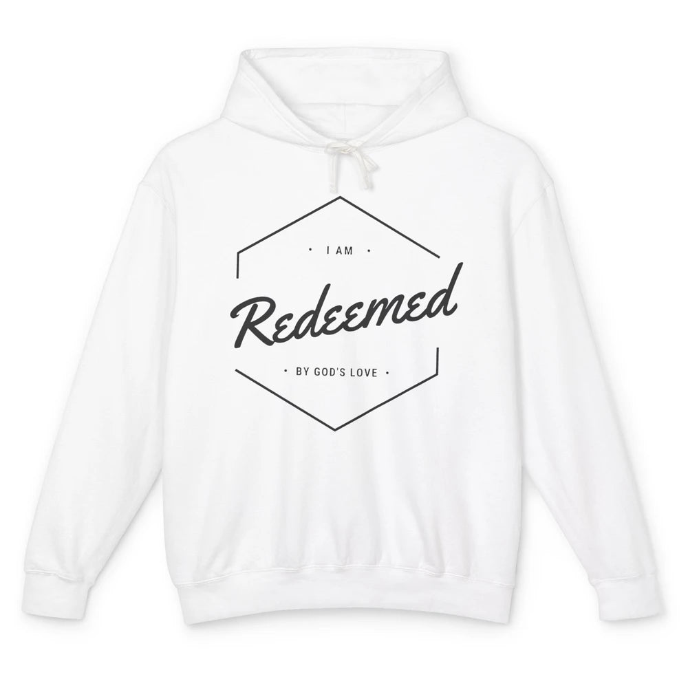 Redeemed By God's Love Butterfly Christian Religious Gift Unisex Lightweight Hoodie