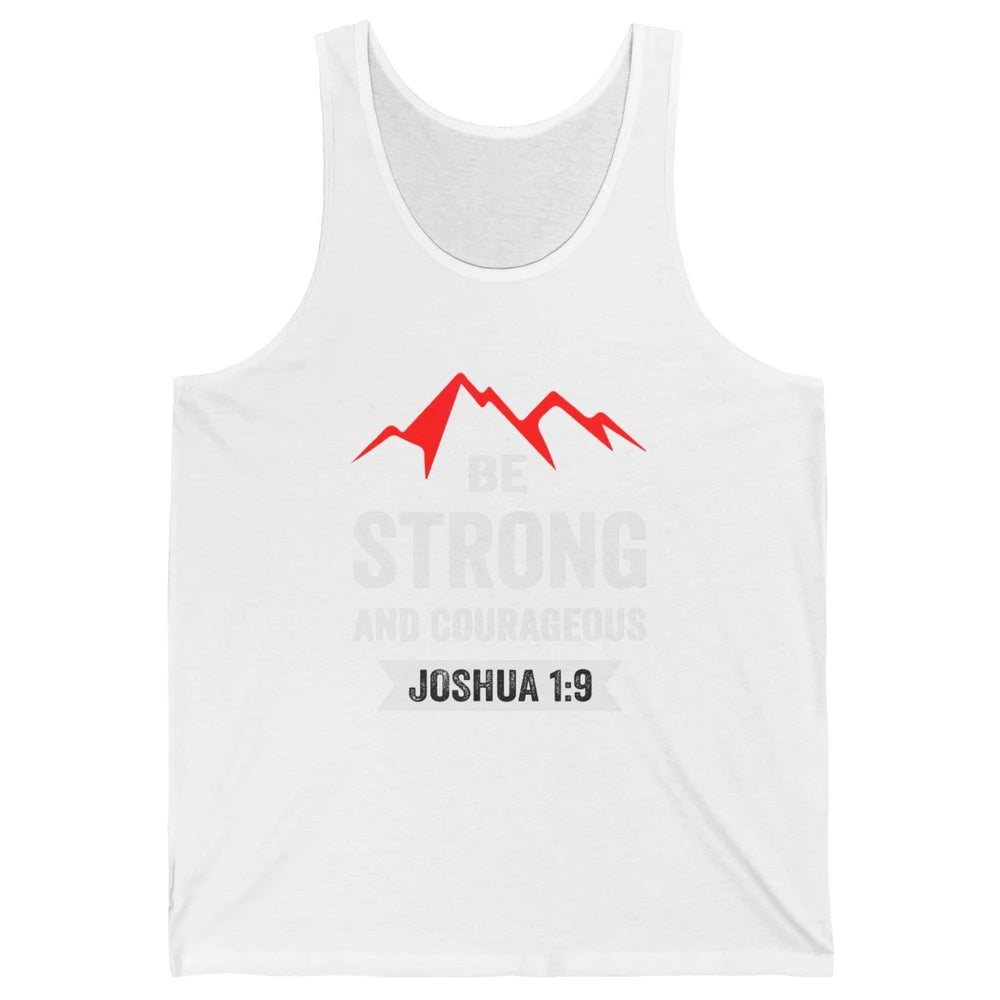 Be Strong And Courageous Bible Verse Jesus Christian Retro Unisex Jersey Tank