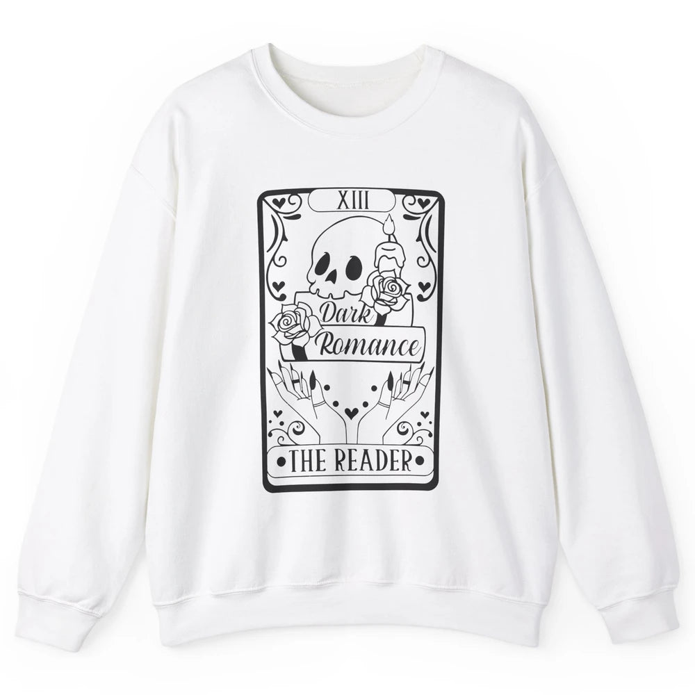 The Reader Dark Romance Tarot Card Halloween Book Lovers Unisex Crewneck Sweatshirt