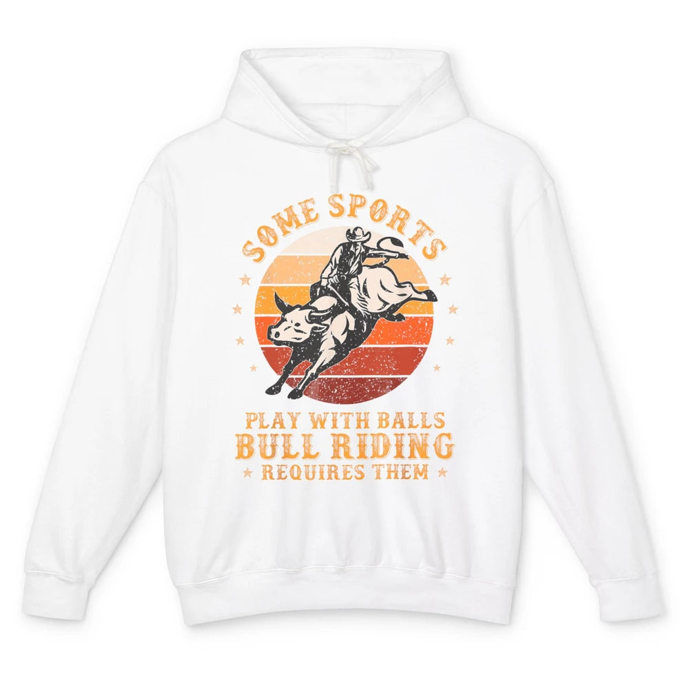 Rodeo Bull Riding Vintage Cowboy Western Country Ranch Bull Rider Howdy Unisex Lightweight Hoodie