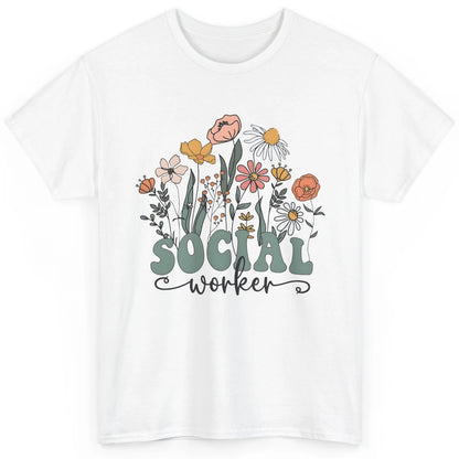 Social Worker Wildflower School Social Worker Teacher Gift Classic Unisex T-Shirt