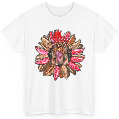 Chicken Sunflower Chicken Bandana Glasses Farm Rooster Classic Unisex T-Shirt