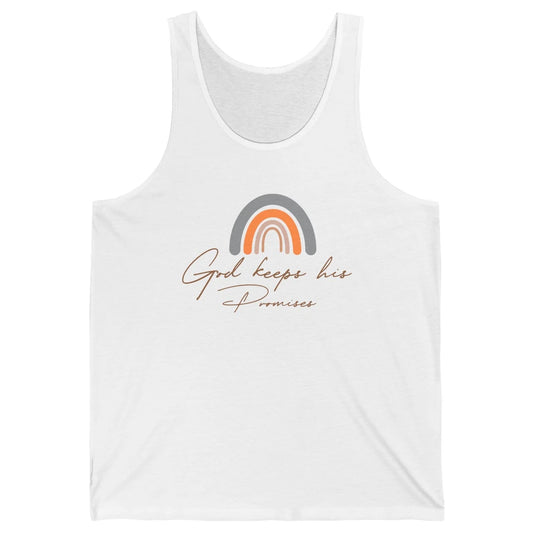 Boho Rainbow God Keeps His Promises Christian Religious Unisex Jersey Tank