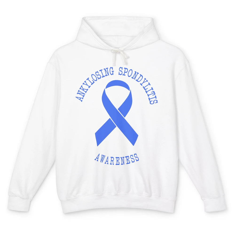 Ankylosing Spondylitis Awareness Support Blue Ribbon Gift Unisex Lightweight Hoodie