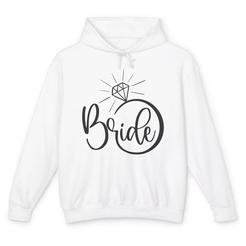 Bride To Be Wedding Ring Future Mrs. Engagement Bachelorette Unisex Lightweight Hoodie