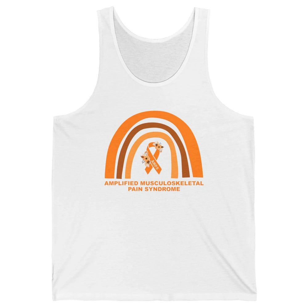 Amplified Musculoskeletal Pain Syndrome AMPS Orange Rainbow Unisex Jersey Tank