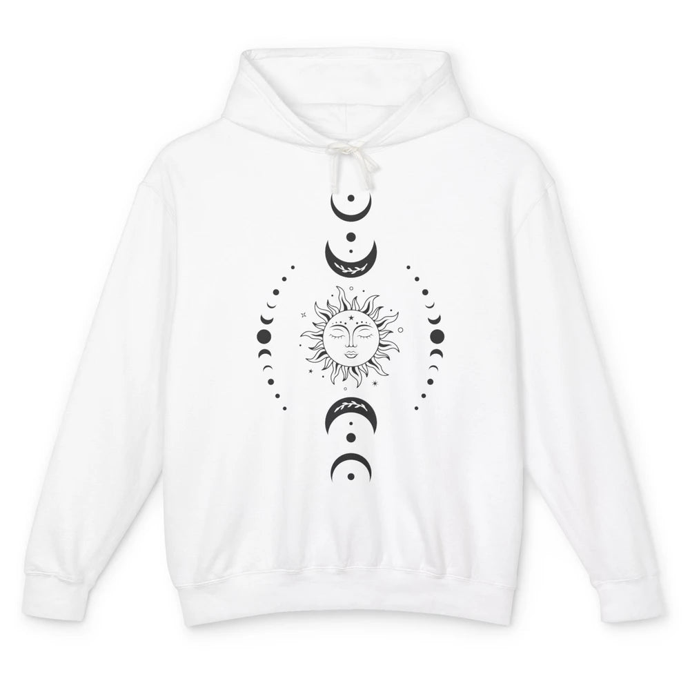 Boho Sun And Moon Hippie Girl Peace Lovers Halloween Costume Unisex Lightweight Hoodie