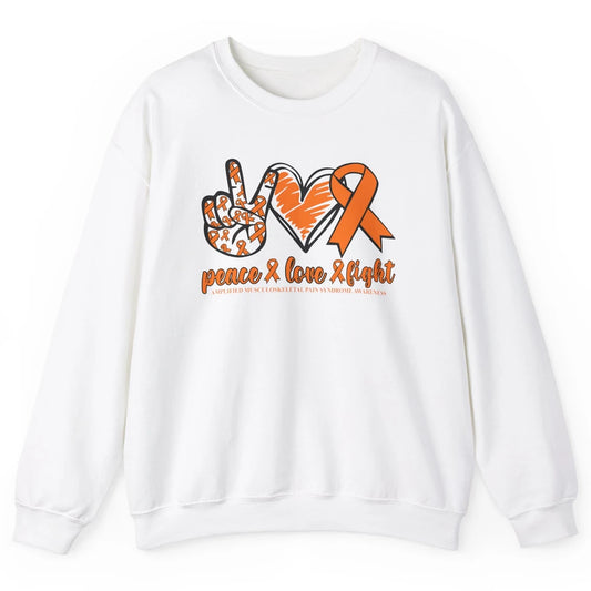 Amplified Musculoskeletal Pain Syndrome Peace Love Fight Unisex Crewneck Sweatshirt