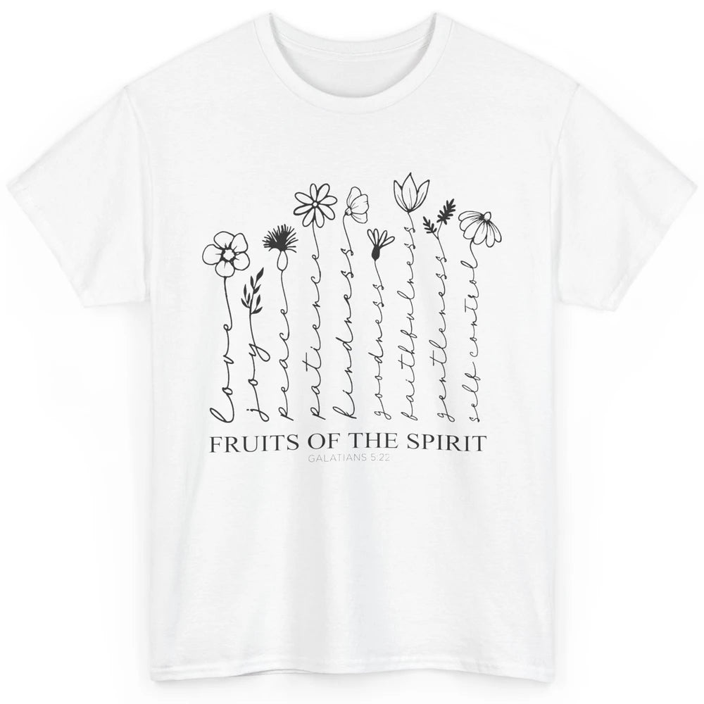 Fruits Of The Spirit Wildflowers Bible Verse Christian Classic Unisex T-Shirt