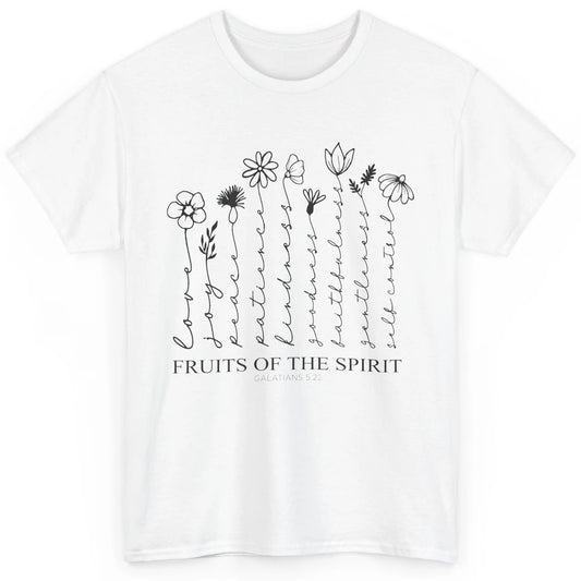 Fruits Of The Spirit Wildflowers Bible Verse Christian Classic Unisex T-Shirt