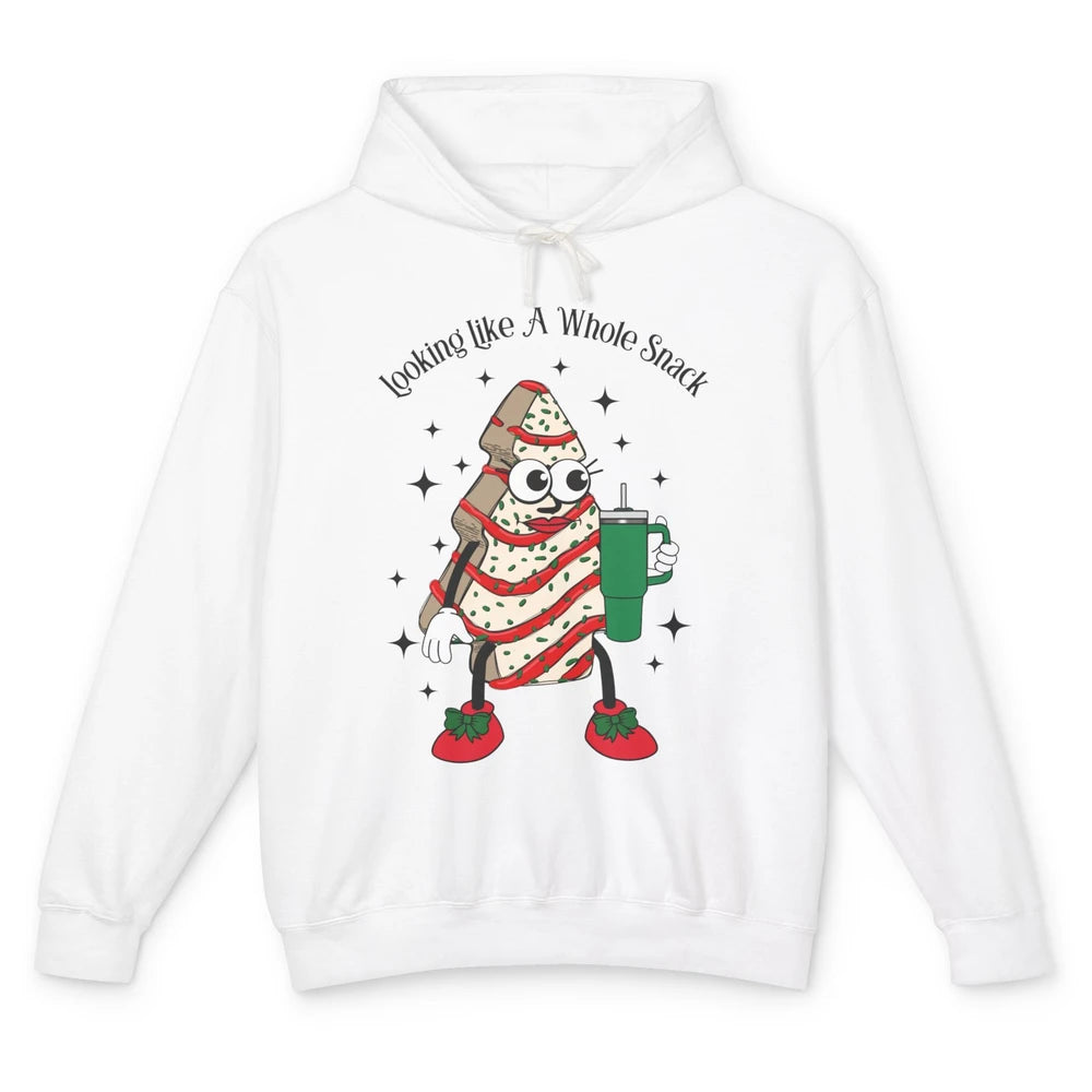 Funny Christmas Tree Cake Out Here Look Like A Snack Unisex Lightweight Hoodie