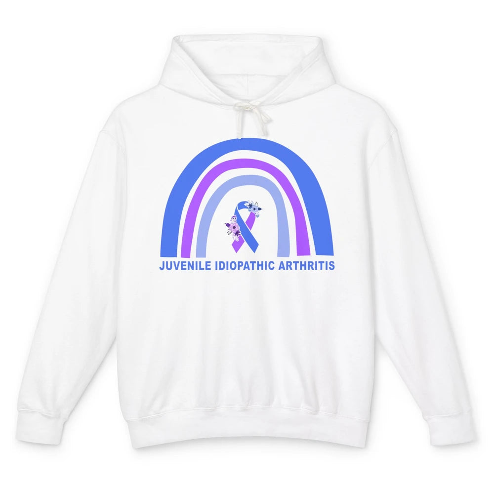 Juvenile Idiopathic Arthritis JIA Awareness Floral Rainbow Unisex Lightweight Hoodie