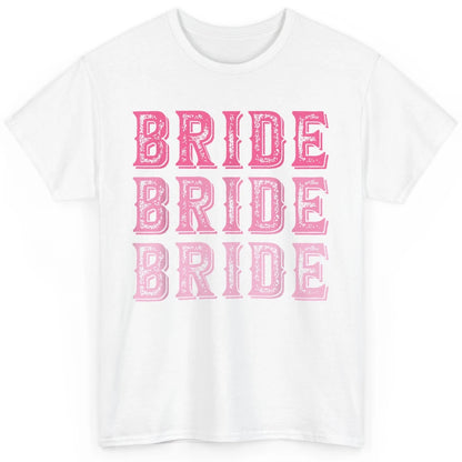 Vintage Cowgirl Bride Rodeo Bachelorette Bridal Engagement Classic Unisex T-Shirt