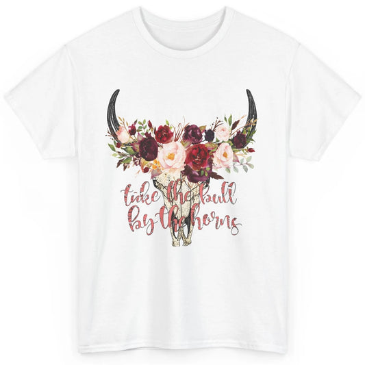 Boho Bull Skull Take The Bull By The Horns Western Country Classic Unisex T-Shirt