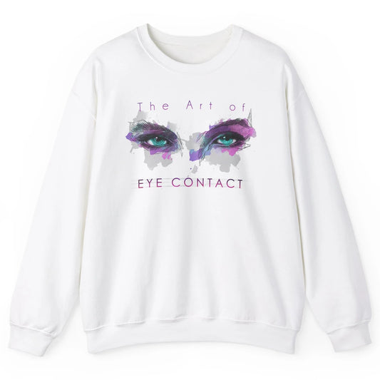 Art Eye Contact Optometry Ophthalmology Optician Watercolor Unisex Crewneck Sweatshirt